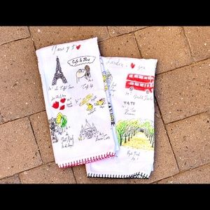 Anthropologie London Paris Dishtowel